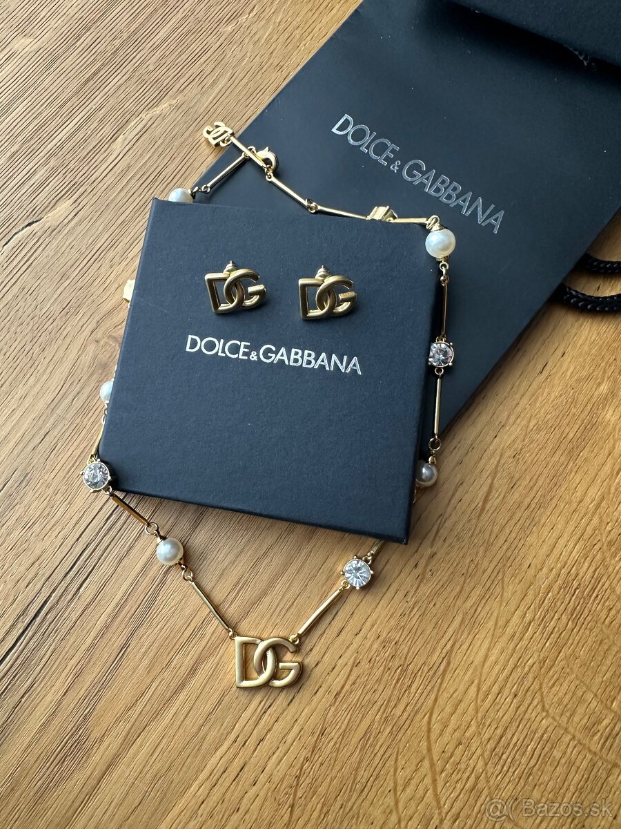 Nová nenosena sada náušníc a nahrdelnika D&G - 3