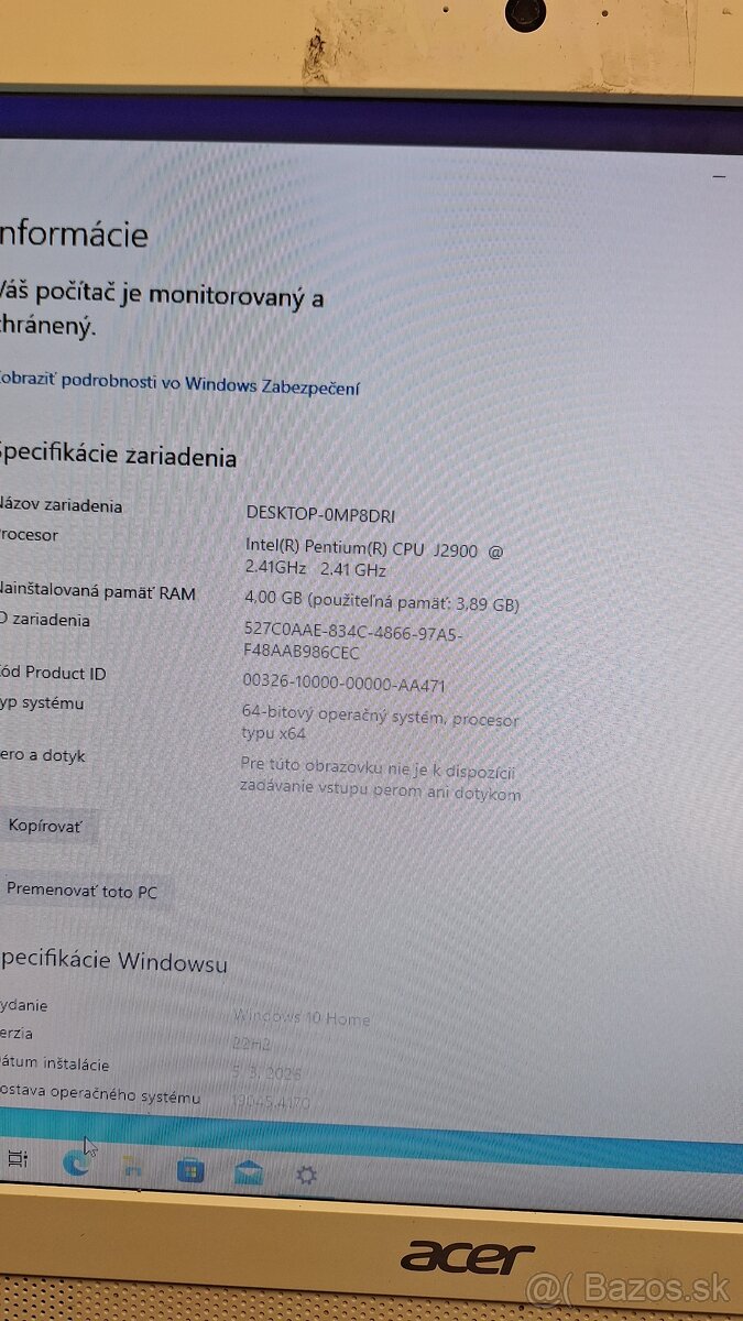 Acer Aspire ZC-606 All in one - 3