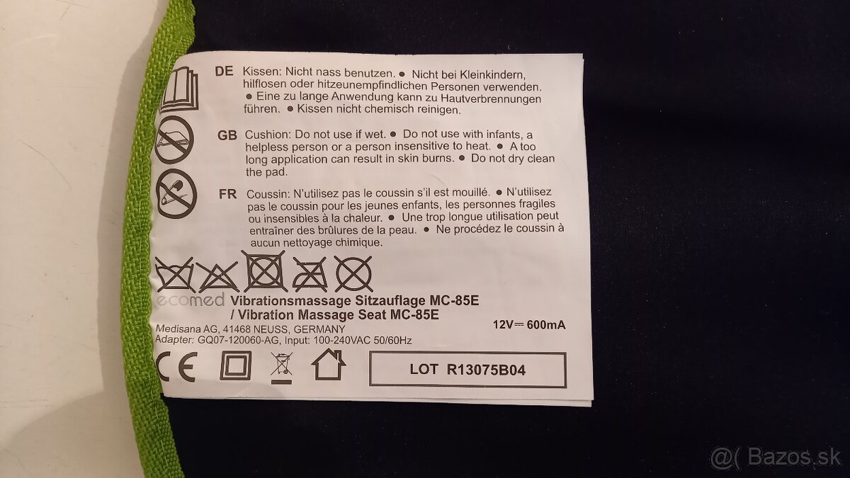 Predám masážnu podložku MC-85E - 3