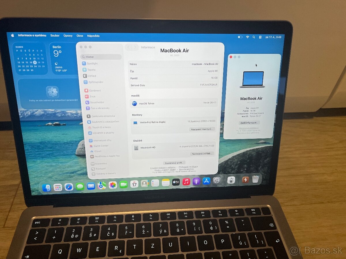 Macbook air 2020, M1, 16GB - 3