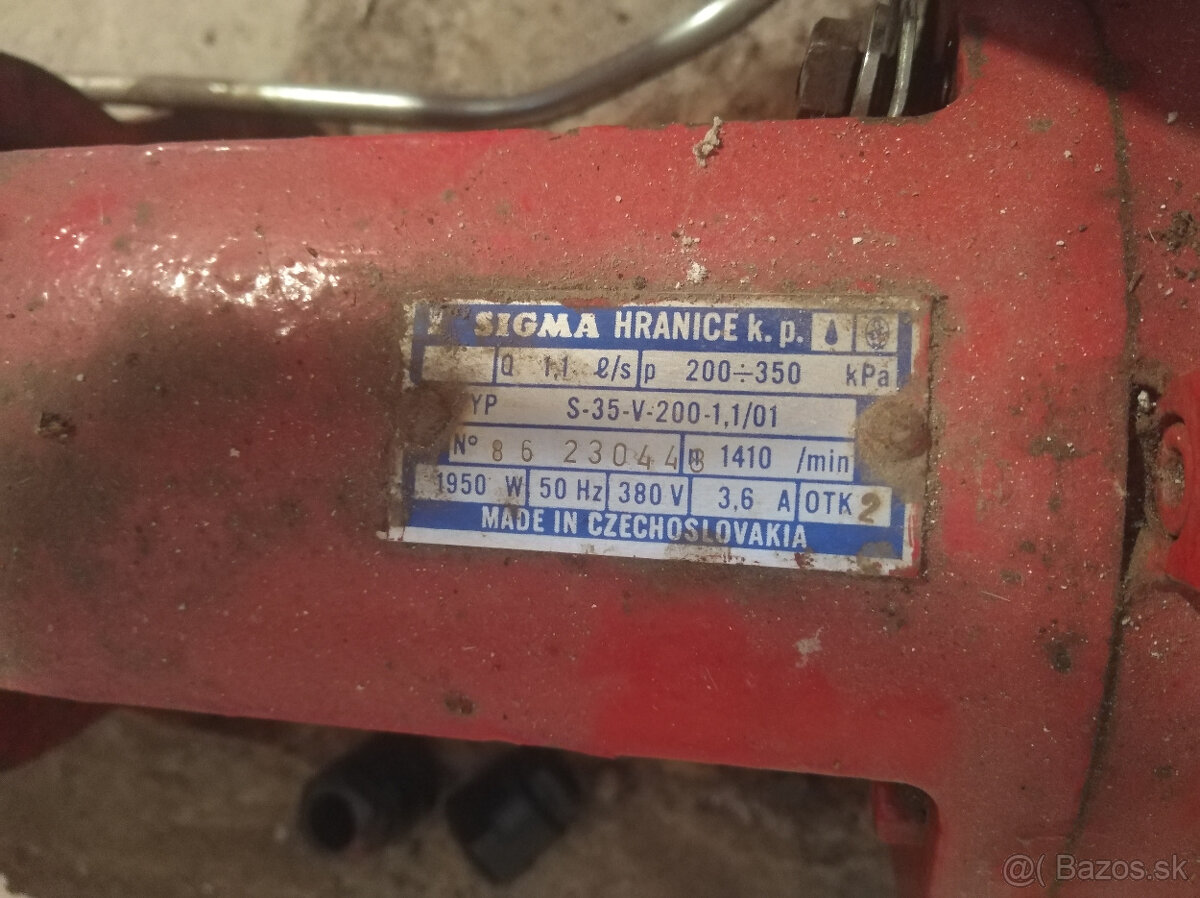 elektromotor + čerpadlo SIGMA S-35-V-200 -1,1/0,1 - 3