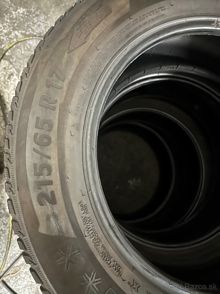 215/65 r17 zimné 4 ks MICHELIN dezén 6/8mm - 3