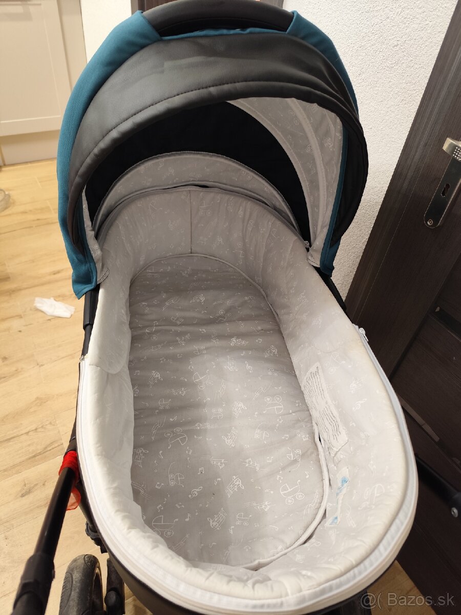 Seeba Art tmavozeleny kočík 2kombinacia - 3