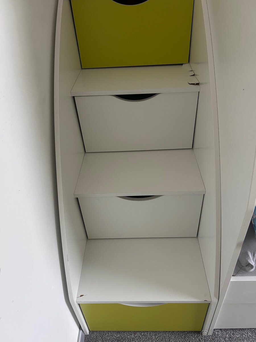 Predám dvojposchodovu postel + policu - 3