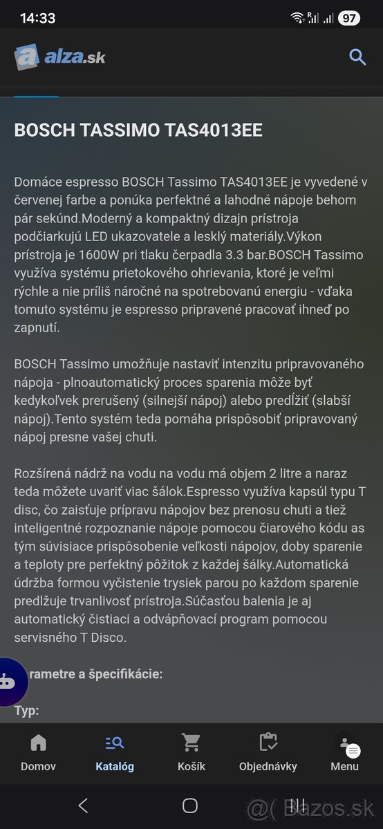 Bosch tassimo TAS4013EE - 3