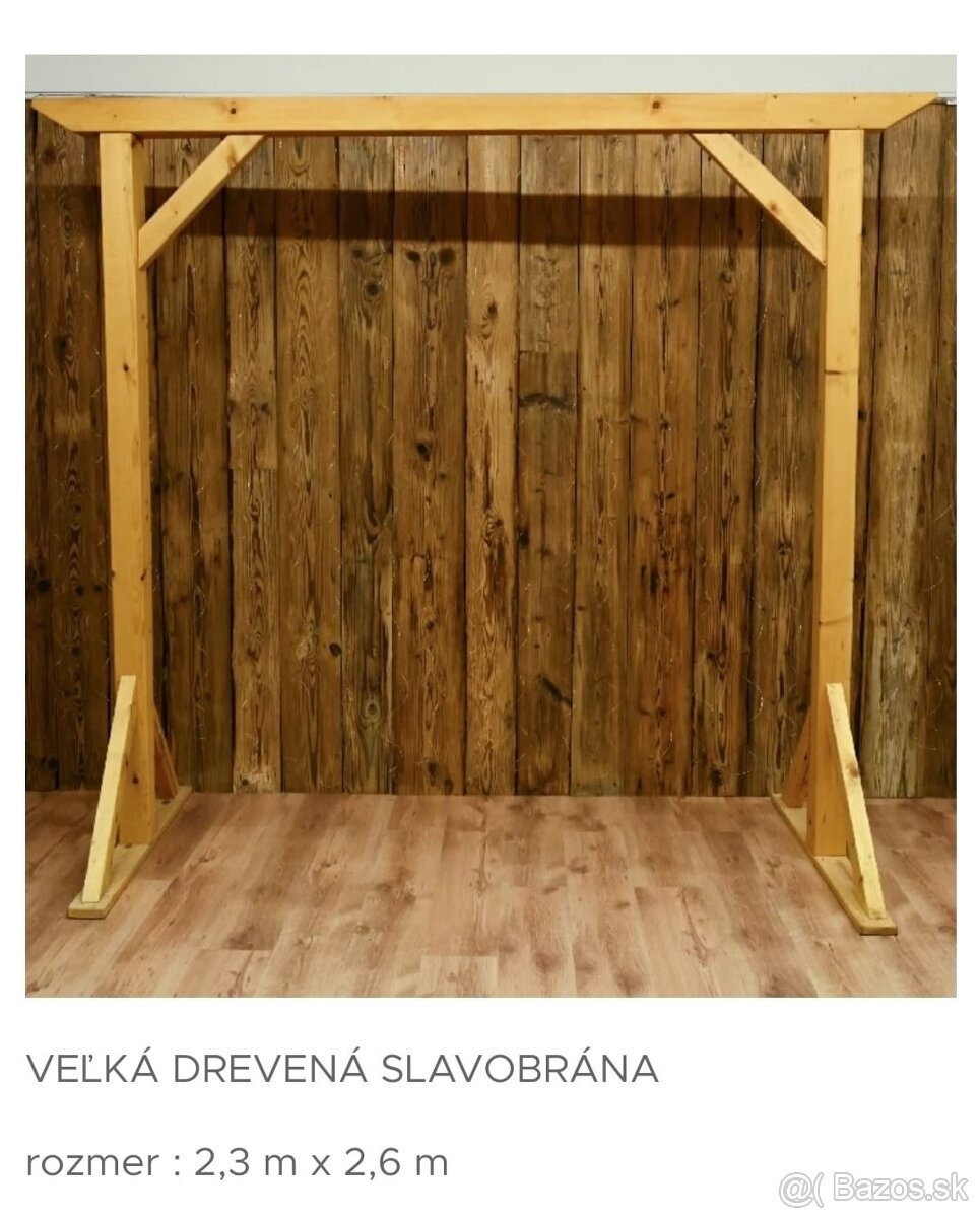 Drevená slavobrána na prenájom - 3