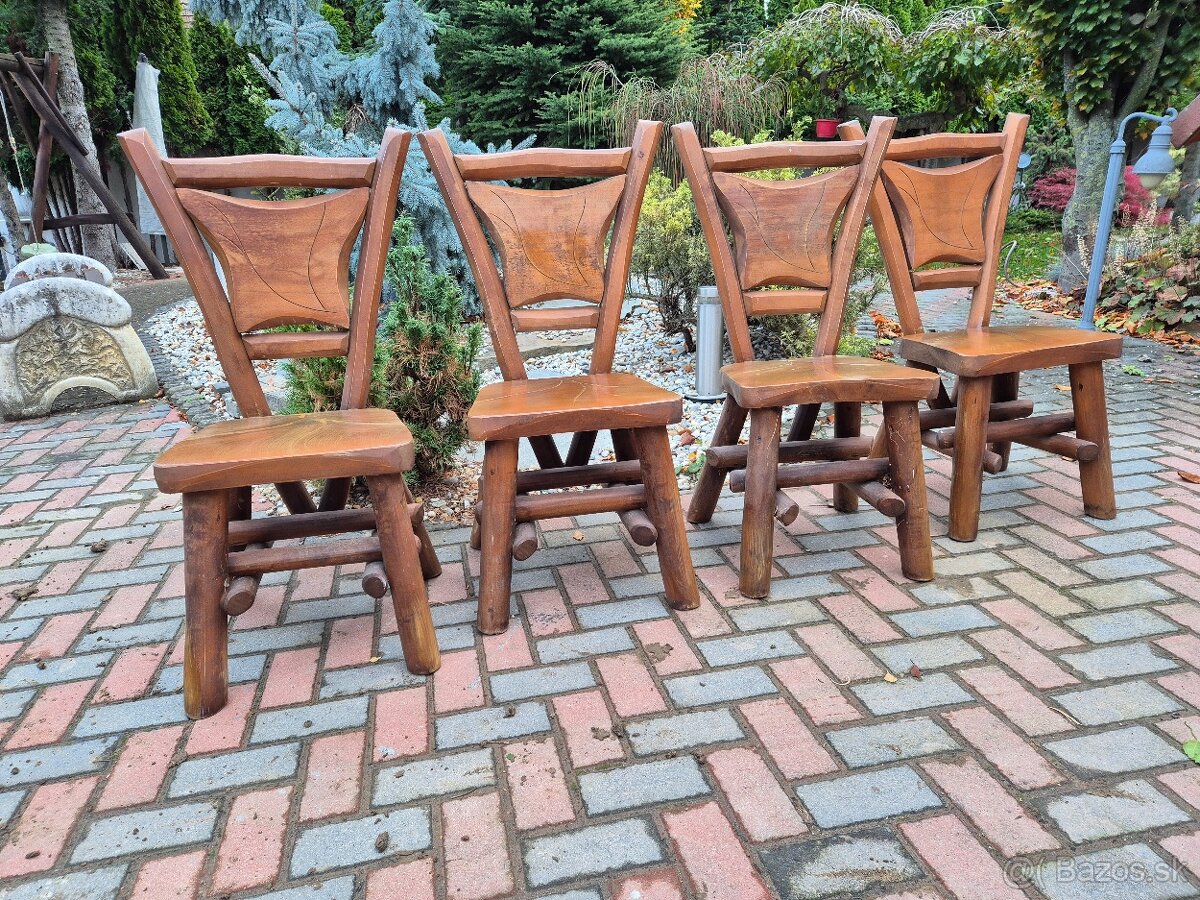 4 masivne zahradne stolicky - 3