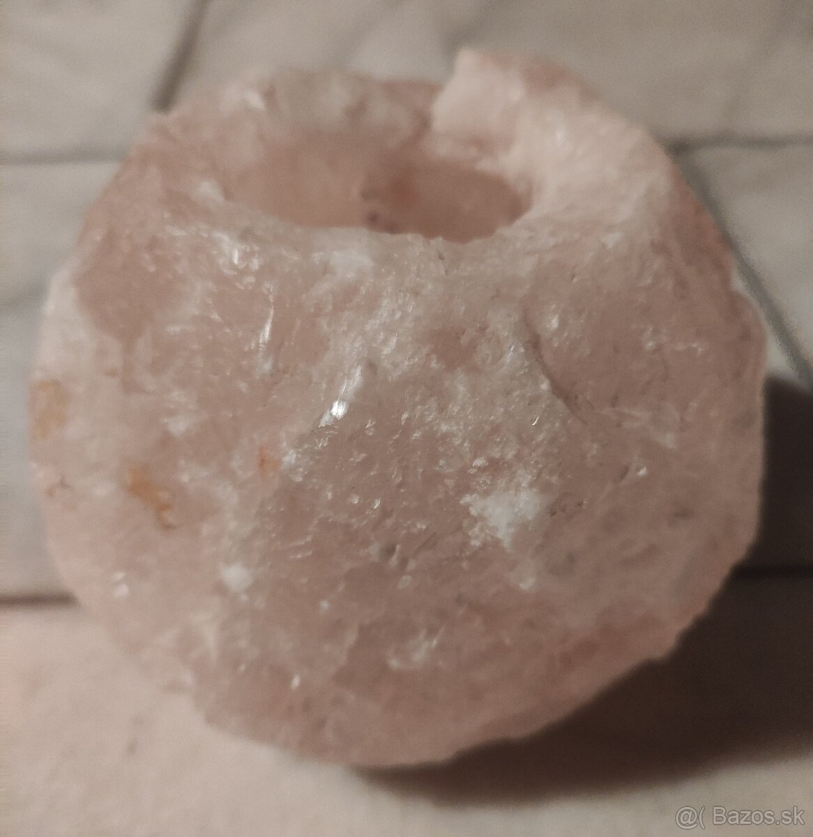 Soľná lampa a kovový svietnik na čajovú sviečku - 3