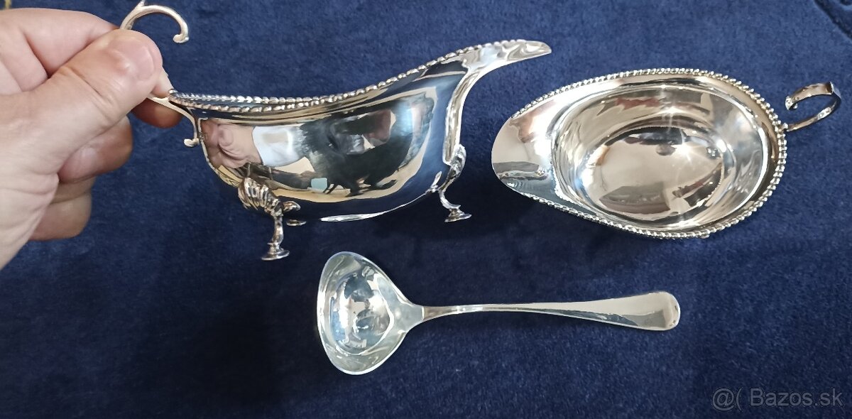 Investičné striebro–omáčkové loďky-Británia-rok 1919- 185g - 3