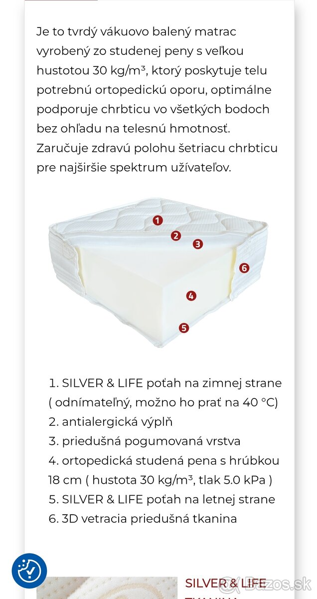 Ortopedicky matrac 90x200 - 3