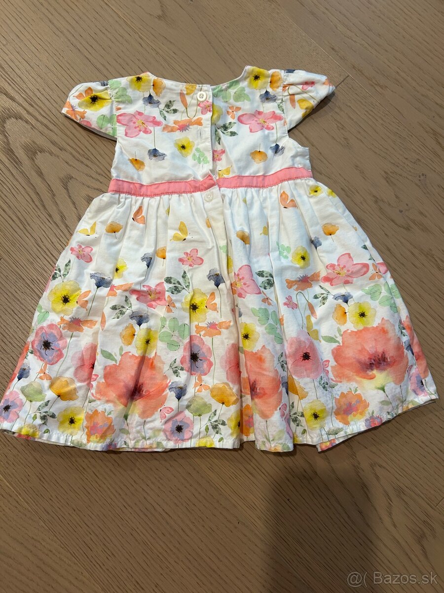 Slávnostné letné šaty pre dvojičky s čelenkou č.74 - 3