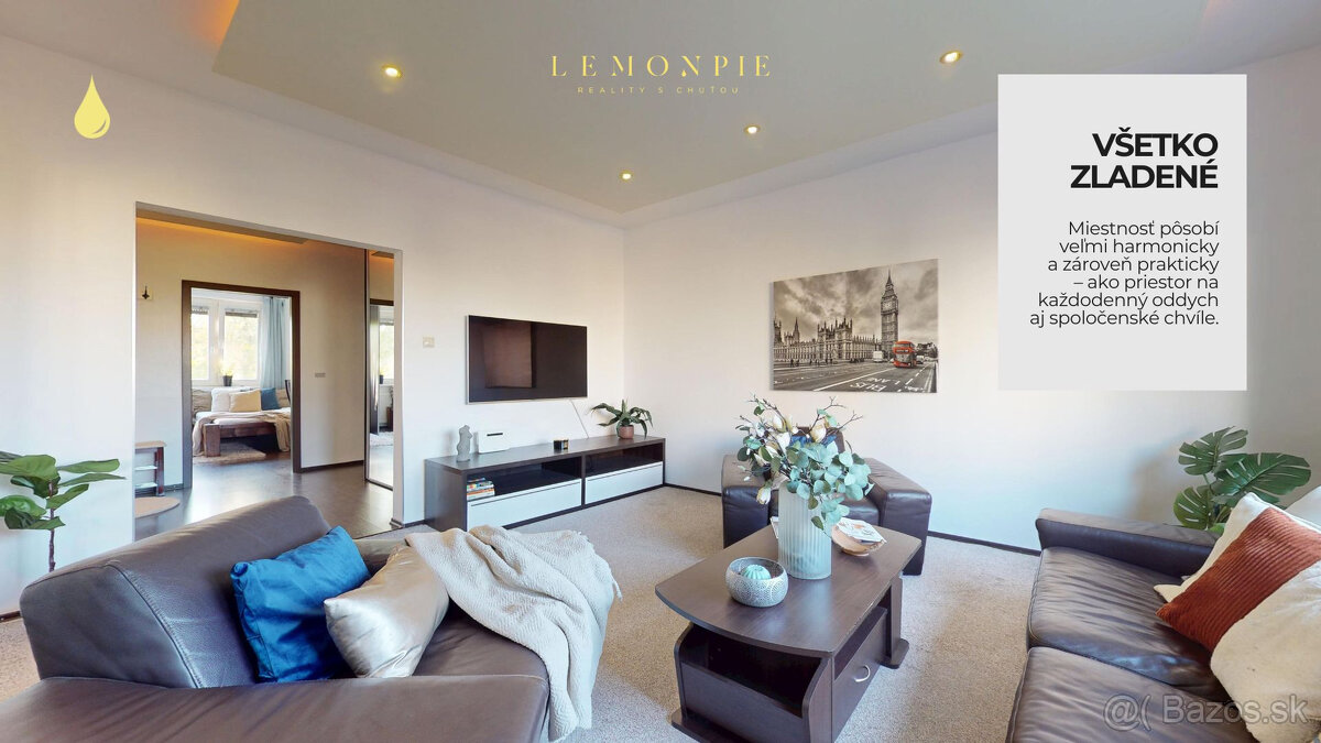 NA PREDAJ PRIESTRANNÝ 3-IZBOVÝ BYT S LODŽIOU V RUŽINOVE - 3