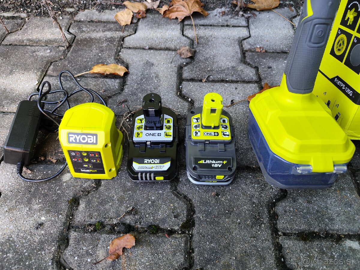Ryobi 18V ONE+ Aku teleskopická kefa + 2x batéria - 3