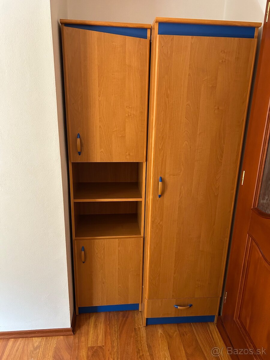 Detský nábytok – posteľ, skrinky, stolík - 3