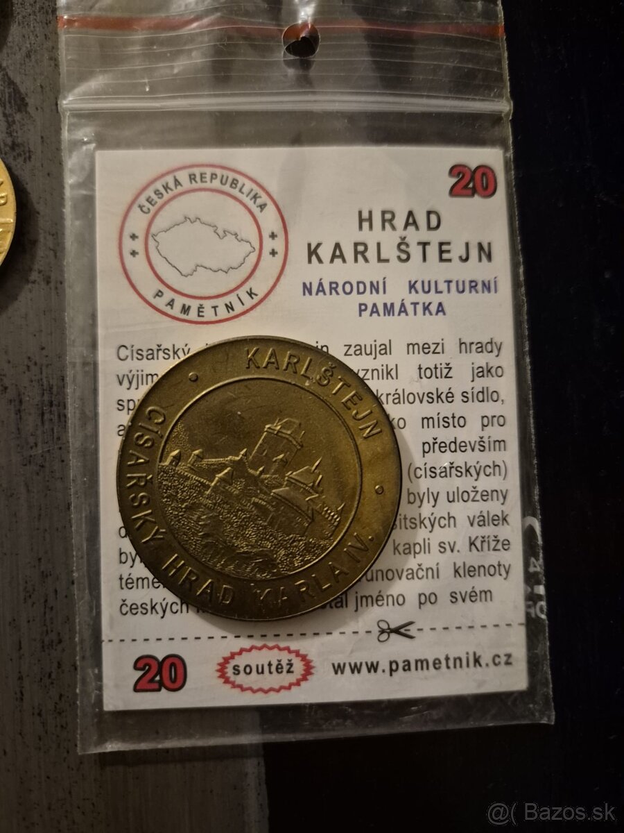 Pamatné mince - slovenské a české hrady a zámky - 3