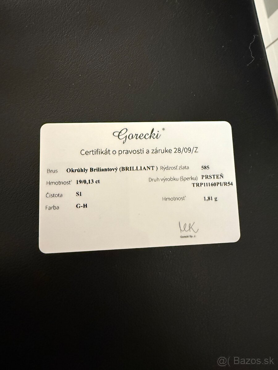 Zlatý prsteň s diamantmi - 3