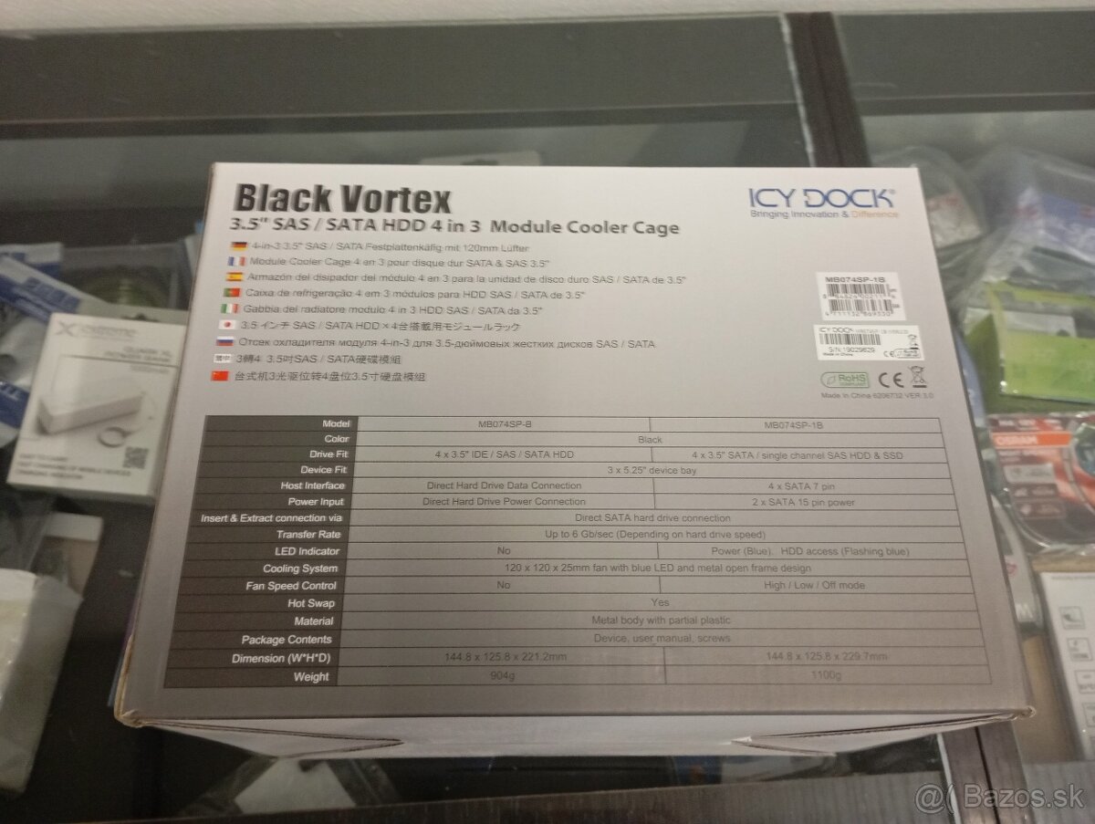 Icy Dock Black Vortex 3.5" SAS/SATA HDD - 3