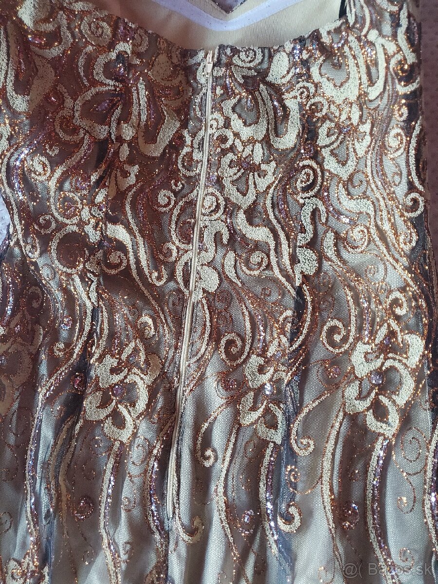 Spoločenské šaty zlaté - 3