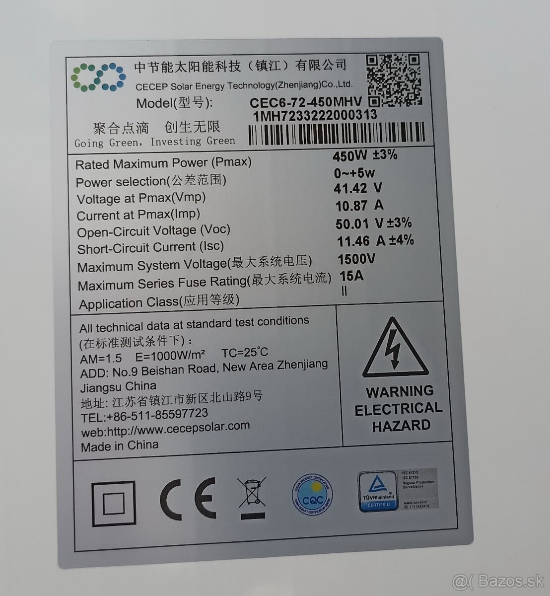 Fotovolticke solarne panely CECEP 450Wp, mono, fotovoltaické - 3