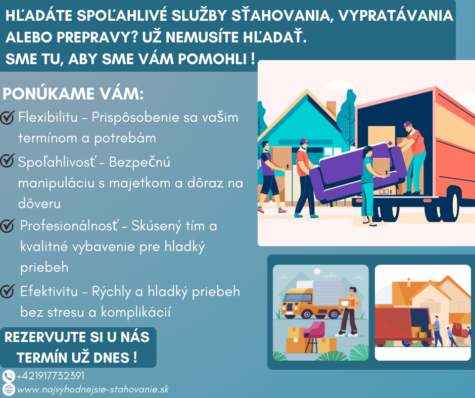 ✅SŤAHOVANIE, VYPRATÁVANIE A PREPRAVA ✅ - MYJAVA A OKOLIE - 3