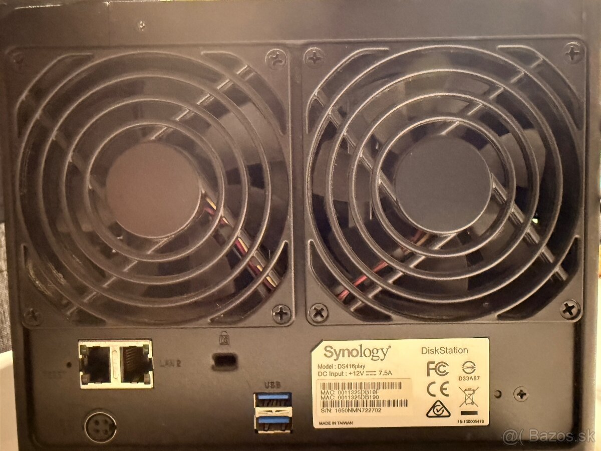 Synology DS416play 4-bay NAS – 8 GB RAM - 3