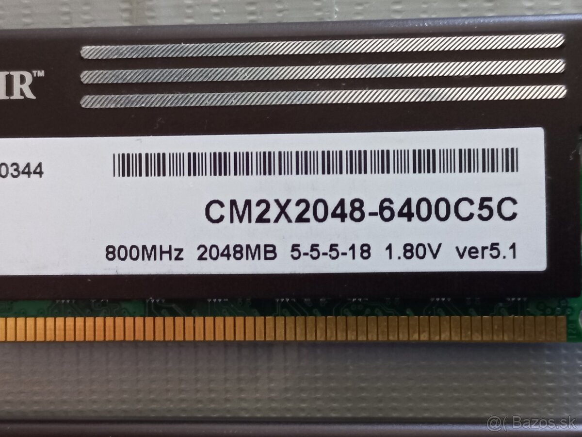 RAM DDR2 4GB (2x2GB) CORSAIR PC6400 CL5 DIMM do PC - 3