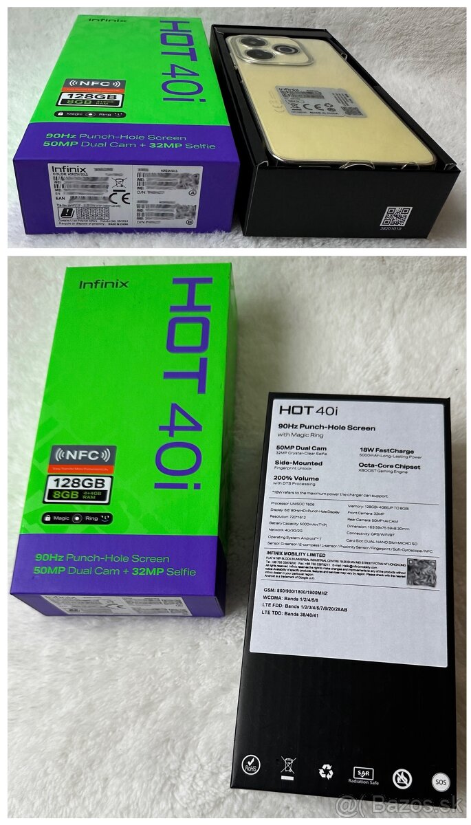 "ako NOVÉ" INFINIX Hot 40i 4 GB/128 GB zlatý za90E - 3