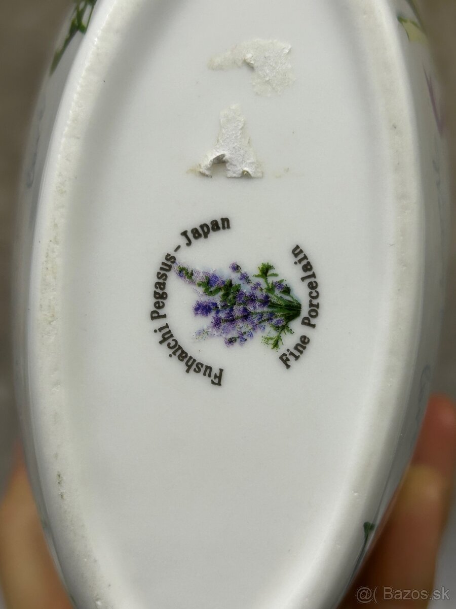 Porcelánová vintage váza (levanduľa) - 3