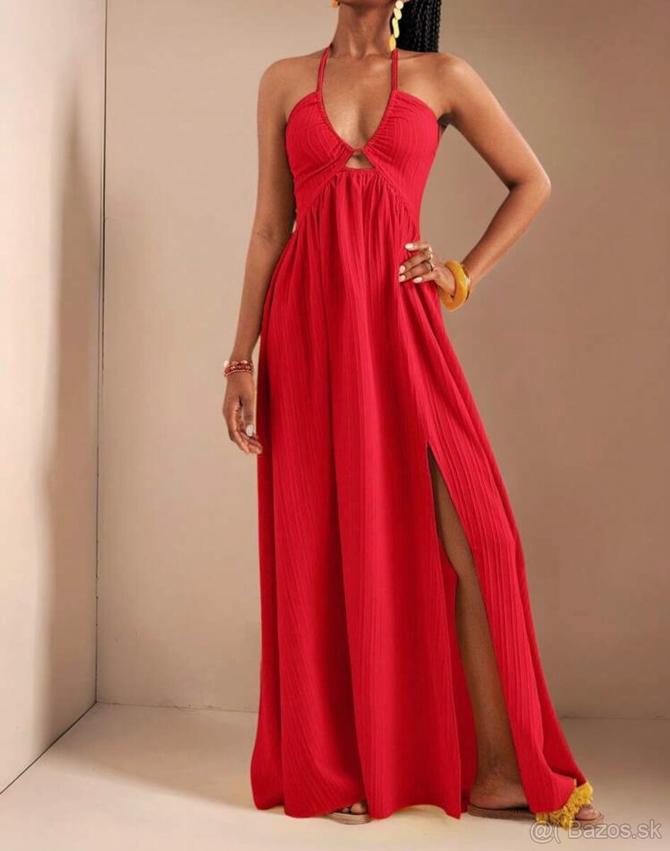 Červené letné šaty - 3