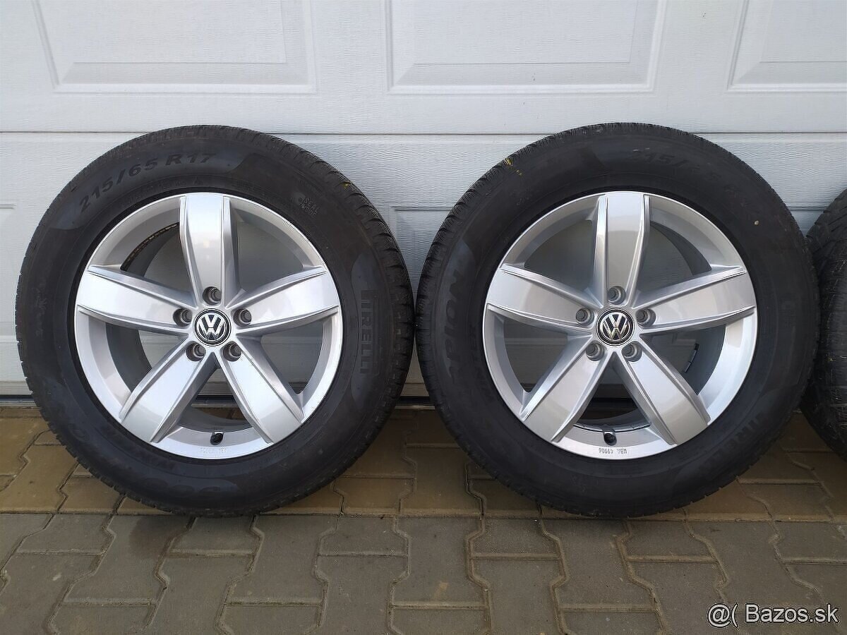 Orig. sada VW, Škoda, Seat 5x112 R17 + pneu 215/65 R17 - 3