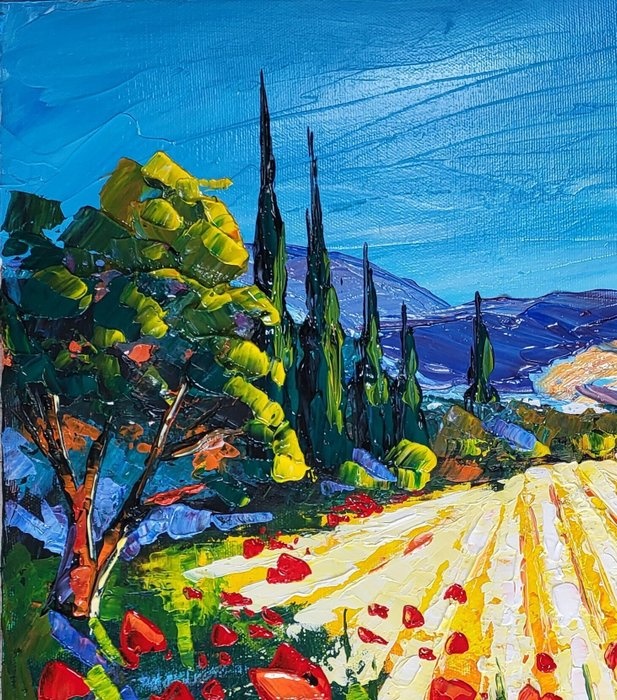 NOLAC - Vlčie maky v Provensálsku olejomaľba - 3