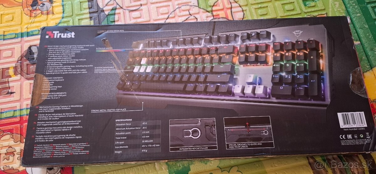 Herná TRUST klávesnica GXT nová - 3