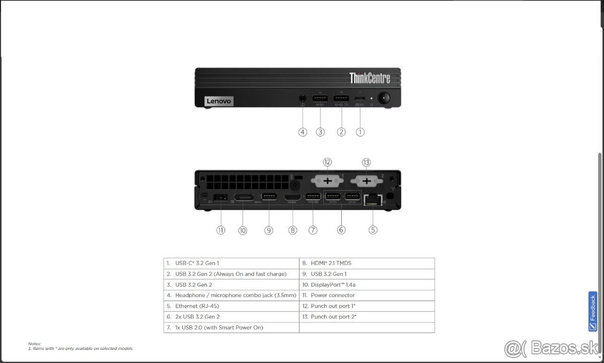 Lenovo ThinkCentre M70q Gen 4 Intel Core i5-13400T-4,40GHz) - 3