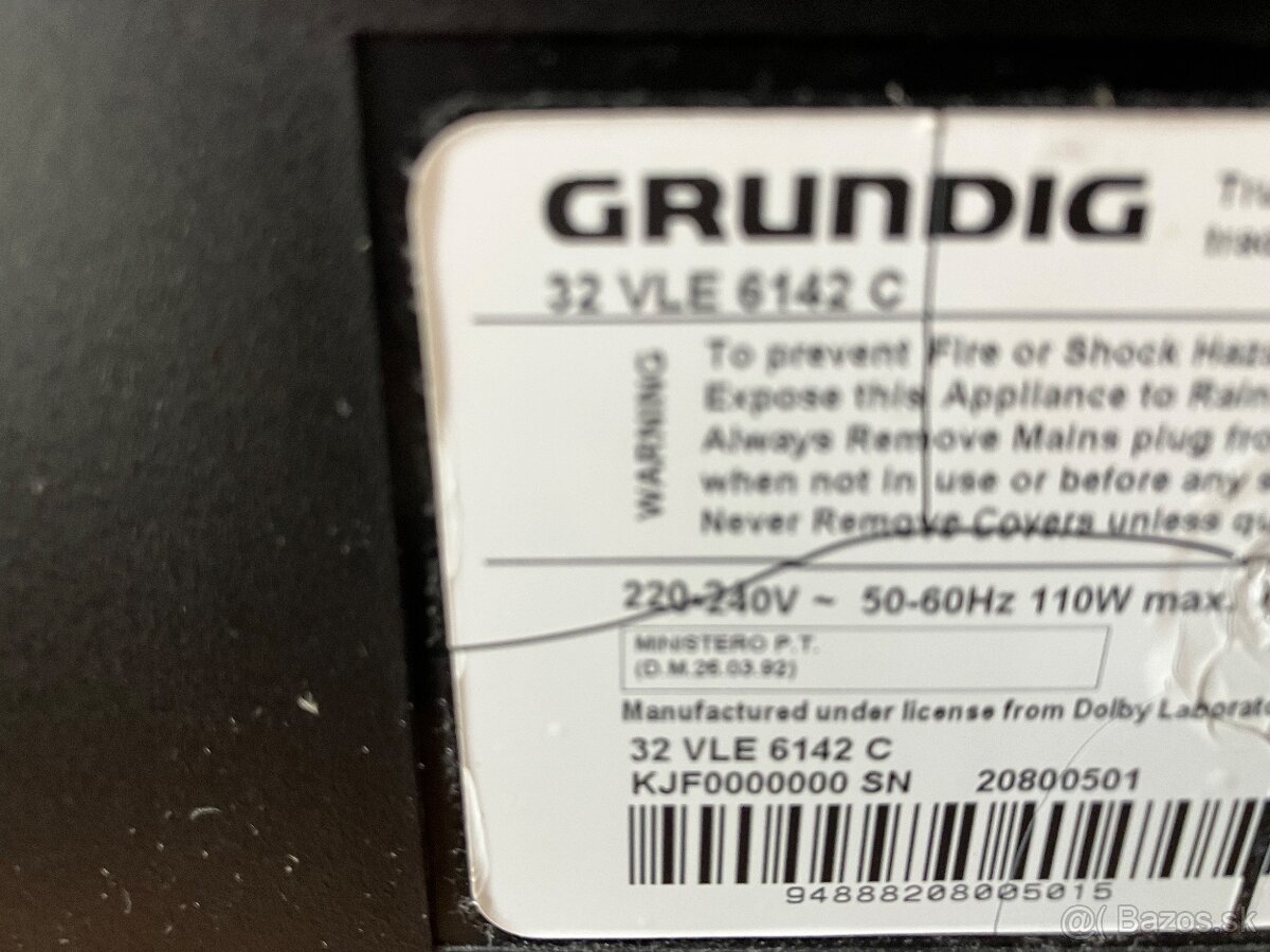 LCD TV Grundig 32VLE6142C - 3