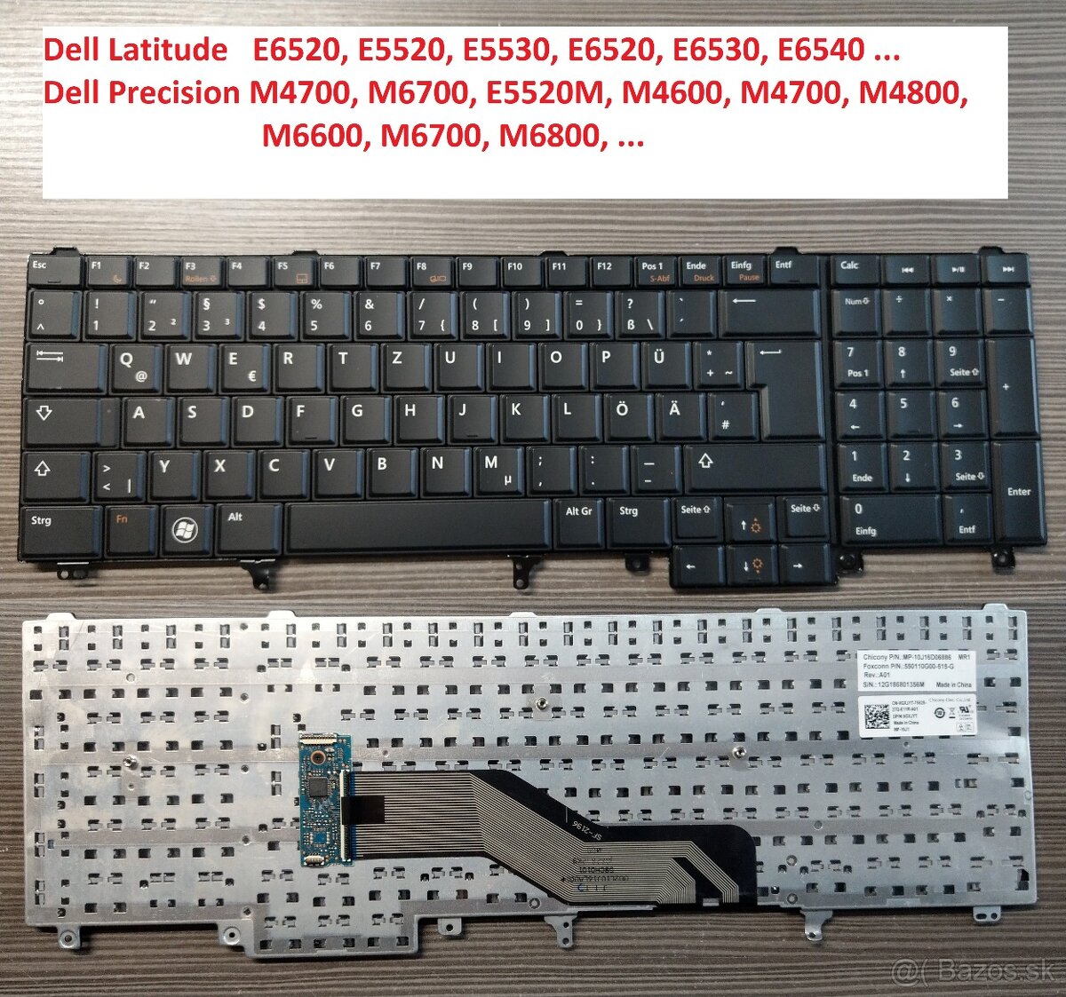 Klavesnice Dell E6520 E5520 E6530// E5550 E5570 M3510 M7520 - 3