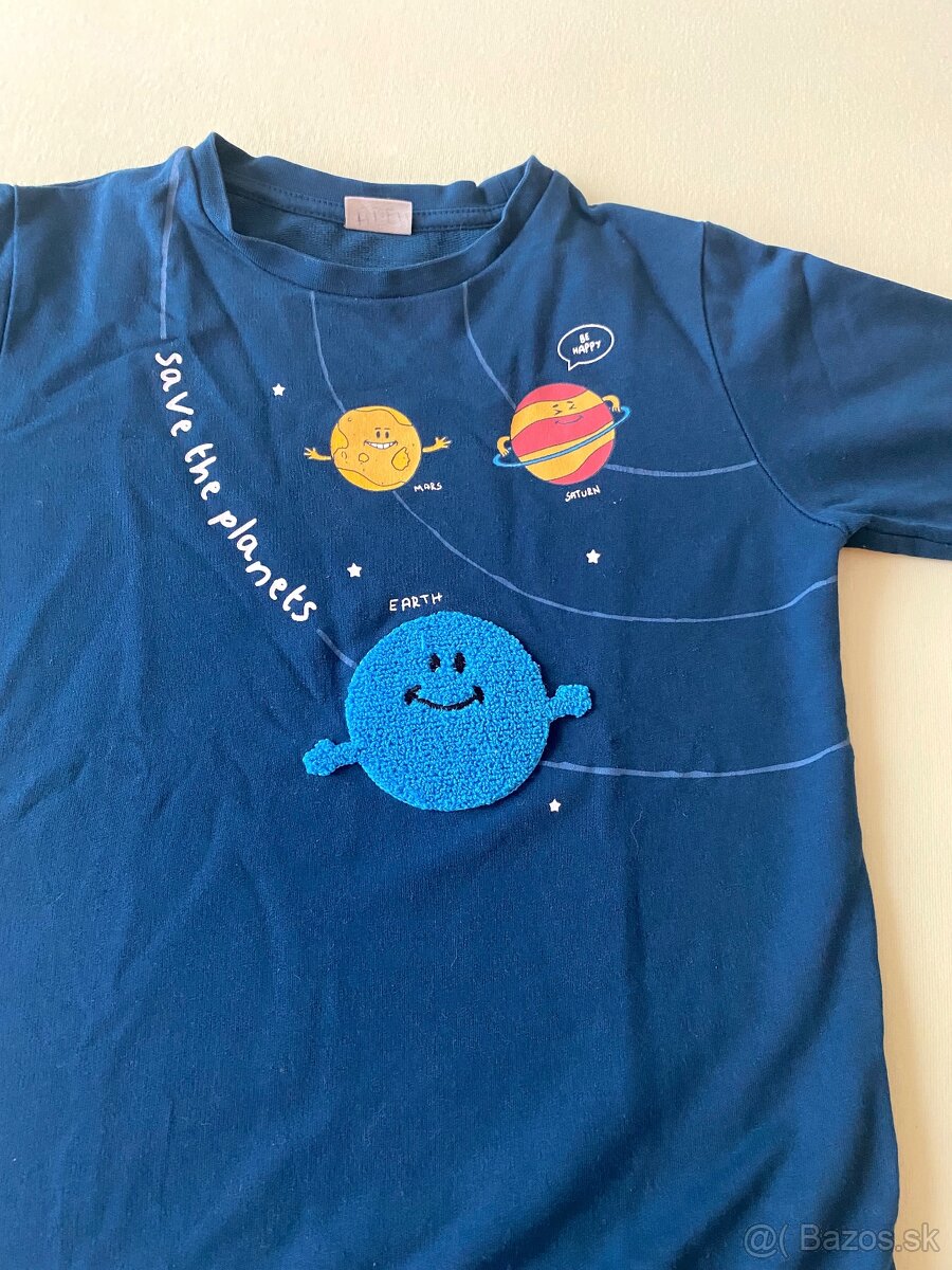 Modrá mikina s planétami, veľ. 122-128 cm - 3