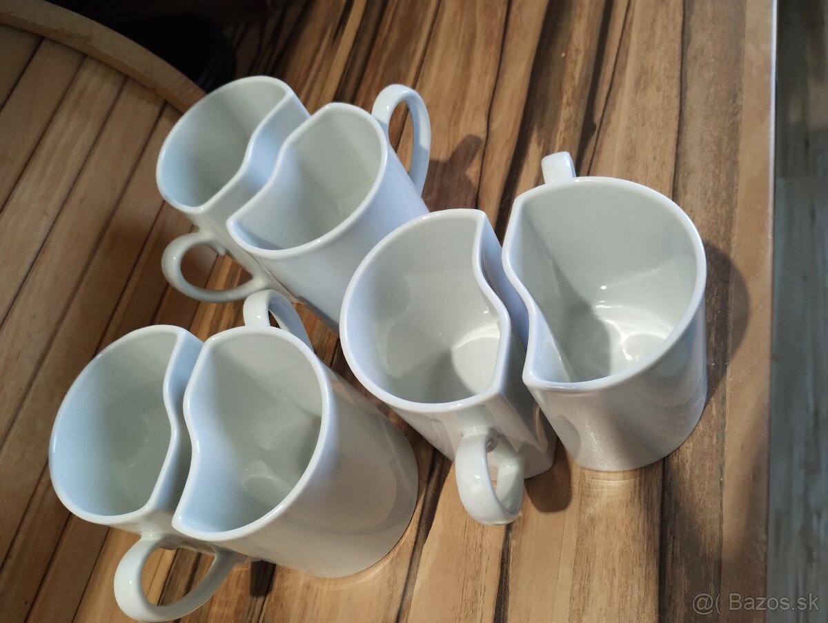 Biele hrnčeky 6 ks - 3