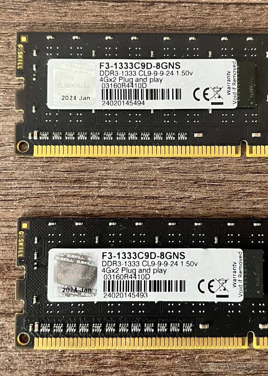 G.SKILL 1333MHz DDR3 8GB (2x4GB) - 3