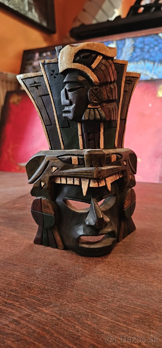 Drevená maska - tribálna - 3