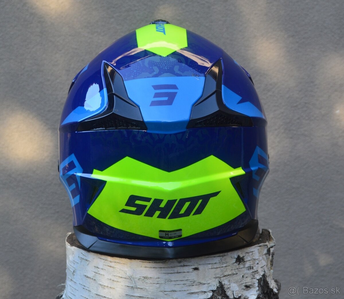 Predám SHOT prilba helma okuliare modrá žltá - 3