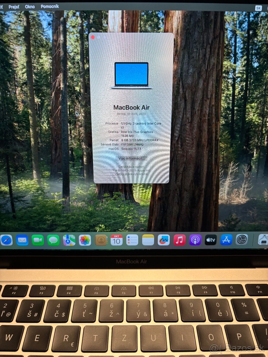 MacBook Air 13” (2020, Intel i3) – výborný stav - 3