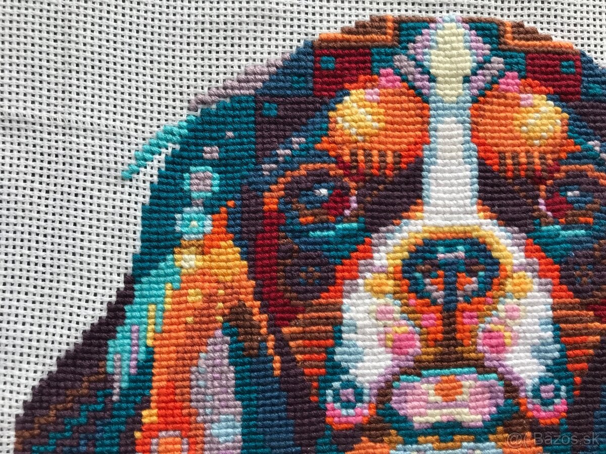 Krížiková výšivka/ obraz Kavalier - 3