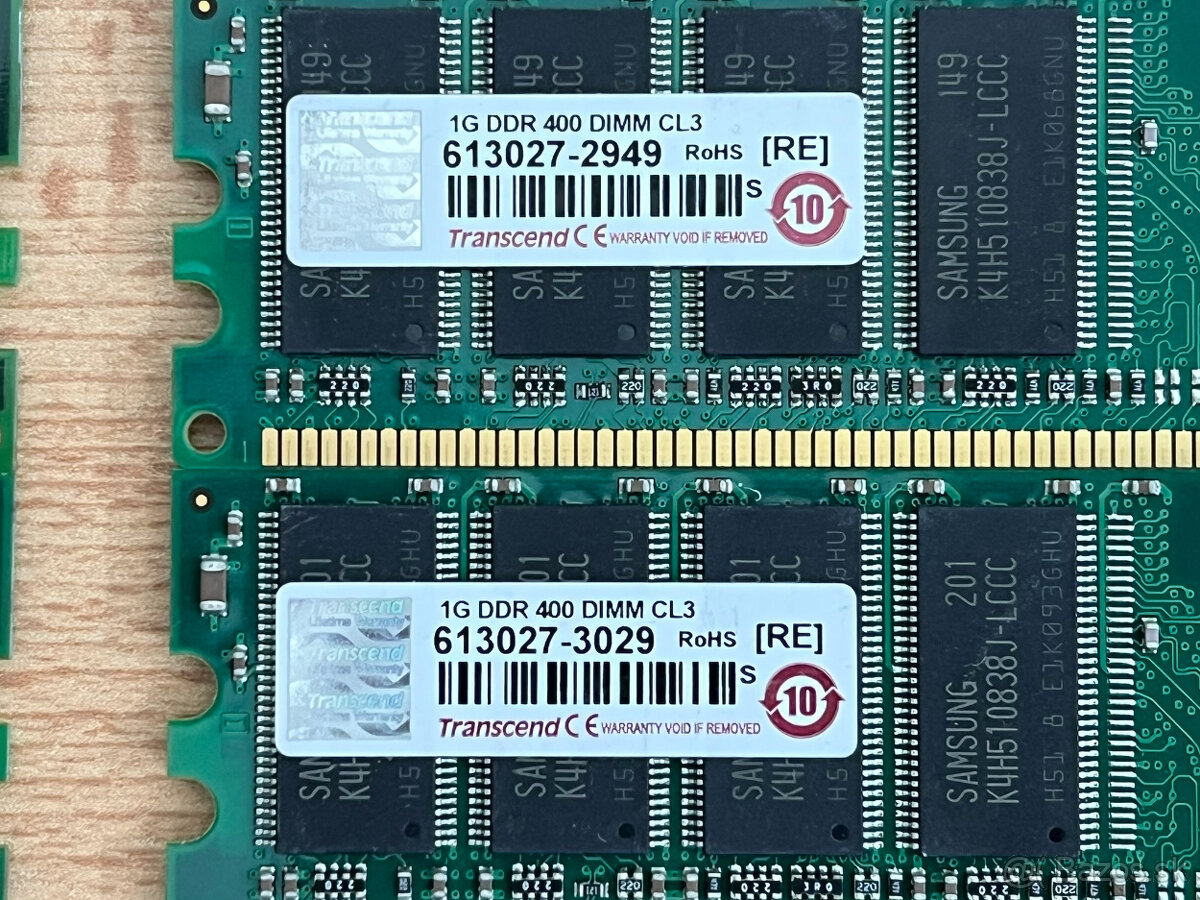 Predám pamäťové moduly DDR 1GB - 3