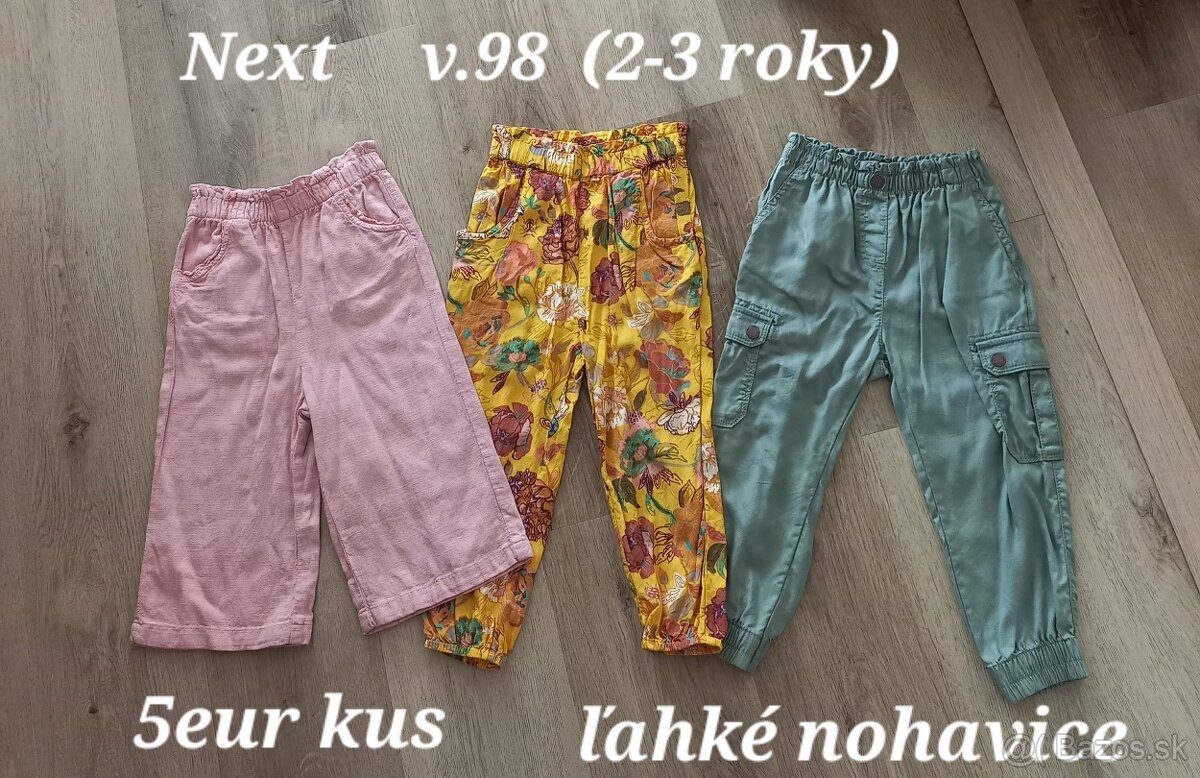 Letné nohavice, kraťasky, tepláky dievčatko - 3