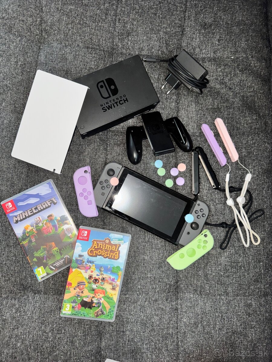 Nintendo Switch + 2 hry + príslušenstvo - 3