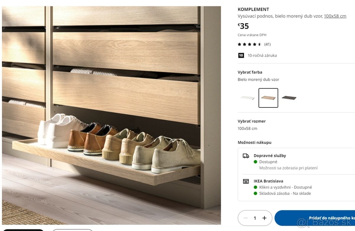 Ikea KOMPLEMENT vysúvací podnos - 3