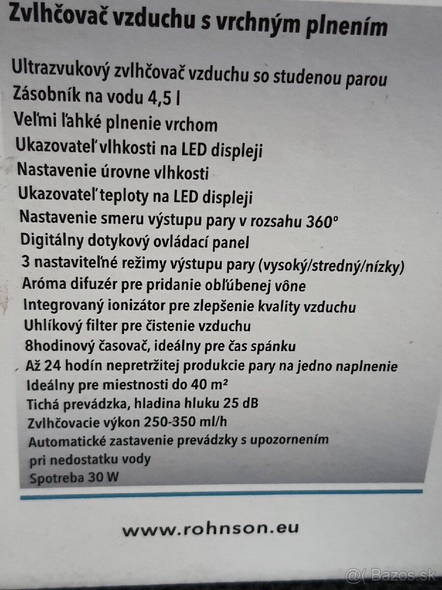 Zvlhčovač vzduchu 4.5L - 3