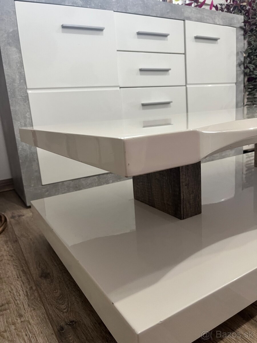 Konferenčný stolik biely - 3