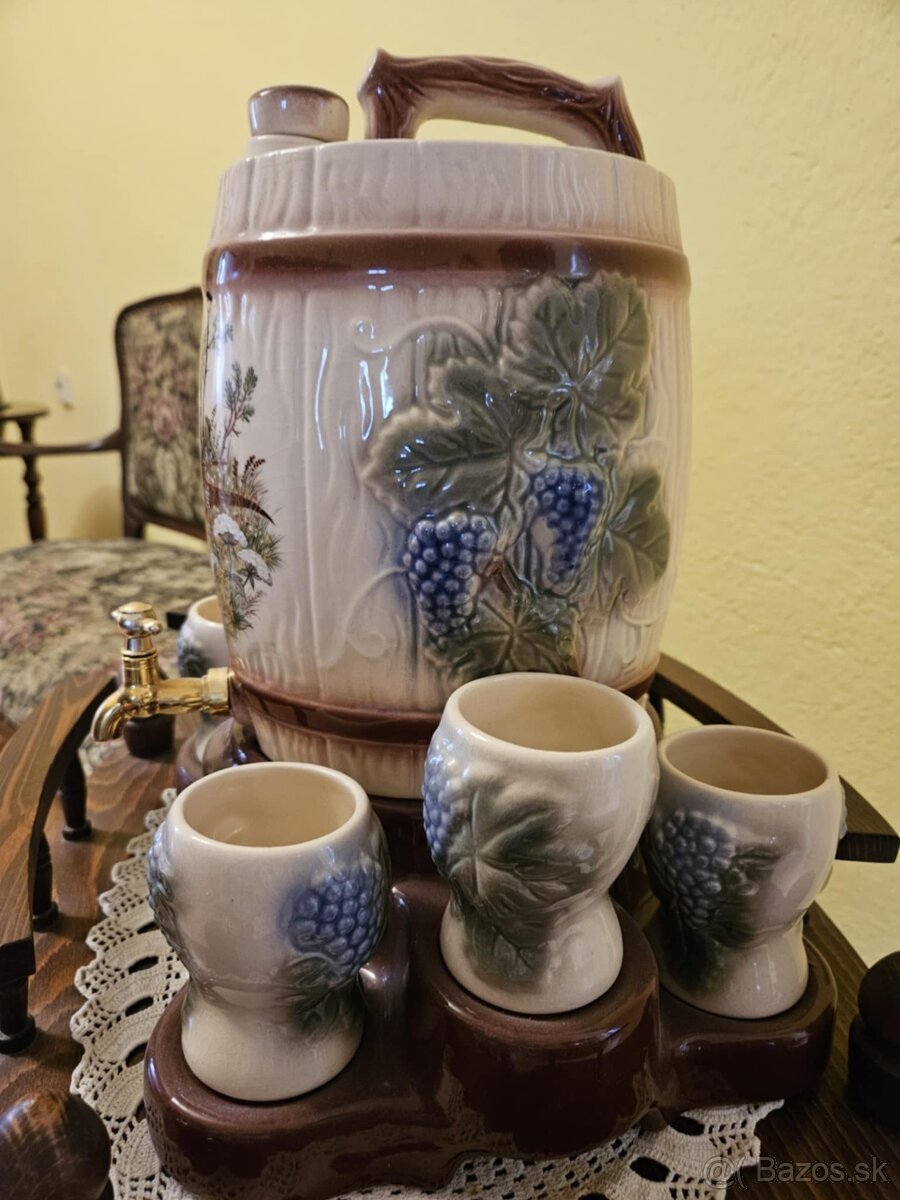 Súdok s pohárikmi - keramický - 3