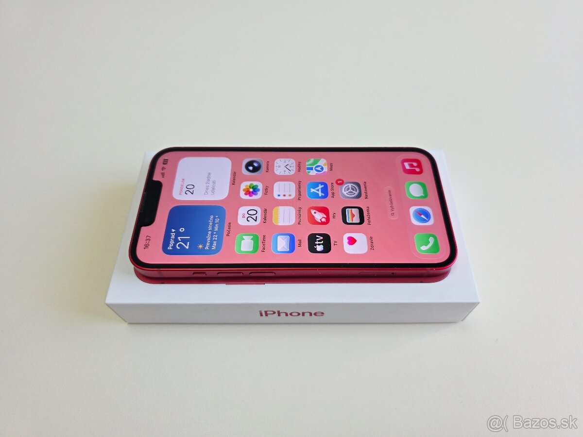 APPLE IPHONE 13 128GB RED,BATERKA 100% - 3